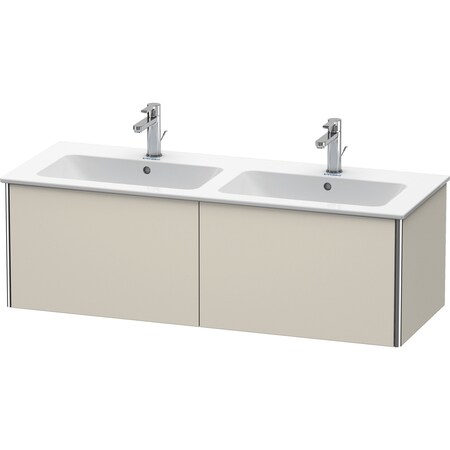 Duravit Xsquare Wall-Mounted Vanity Unit Taupe Matt XS407509191